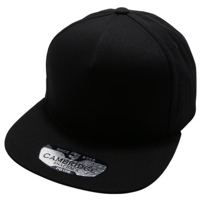 PB106 Pit Bull Cambridge 5 Panel Cotton Snapback Hat [Black]