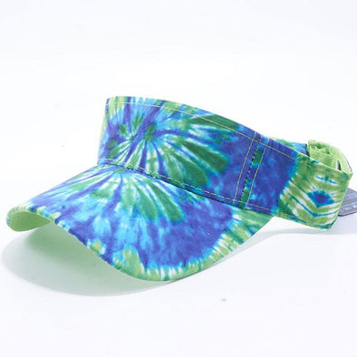 Pit Bull Tie Dye Visor Hats Wholesale [Green/blue]