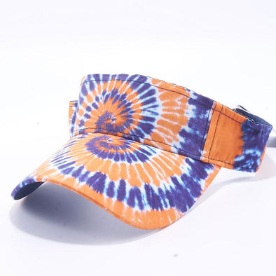 Pit Bull Tie Dye Visor Hats Wholesale [Navy/orange]