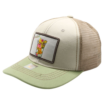FD2 Pit Bull Amaze In Life Fruits Cup Patch Trucker Hat[Vanilla/Lime/Cream]