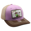 FD2 Pit Bull Amaze In Life Boba1 Patch Trucker Hat[Lavender/Khaki/Brown]