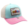 FD2 Pit Bull Amaze In Life Macaron3 Patch Trucker Hat[Mint/Cream/Pink]