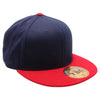 PB5000 TDC PitBull On-Field Wool Blend Flat Fitted Hats [Navy/Red]