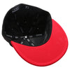 PB5000 TDC PitBull On-Field Wool Blend Flat Fitted Hats [Black/Red]