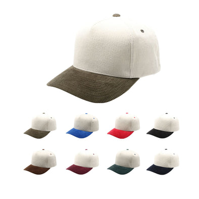 CDY10 5 Panel Two-Tone Cream Corduroy – CHOICE CAP, INC.