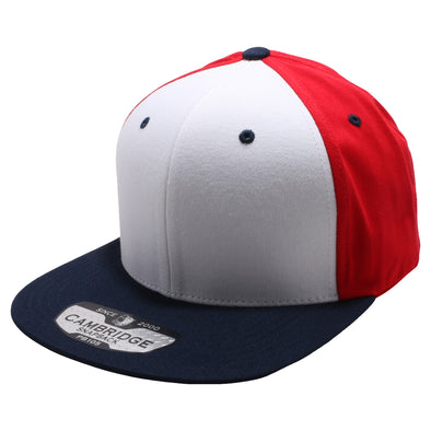 PB105T Pit Bull Cotton Two-Tone Snapback [White/Red/Navy]