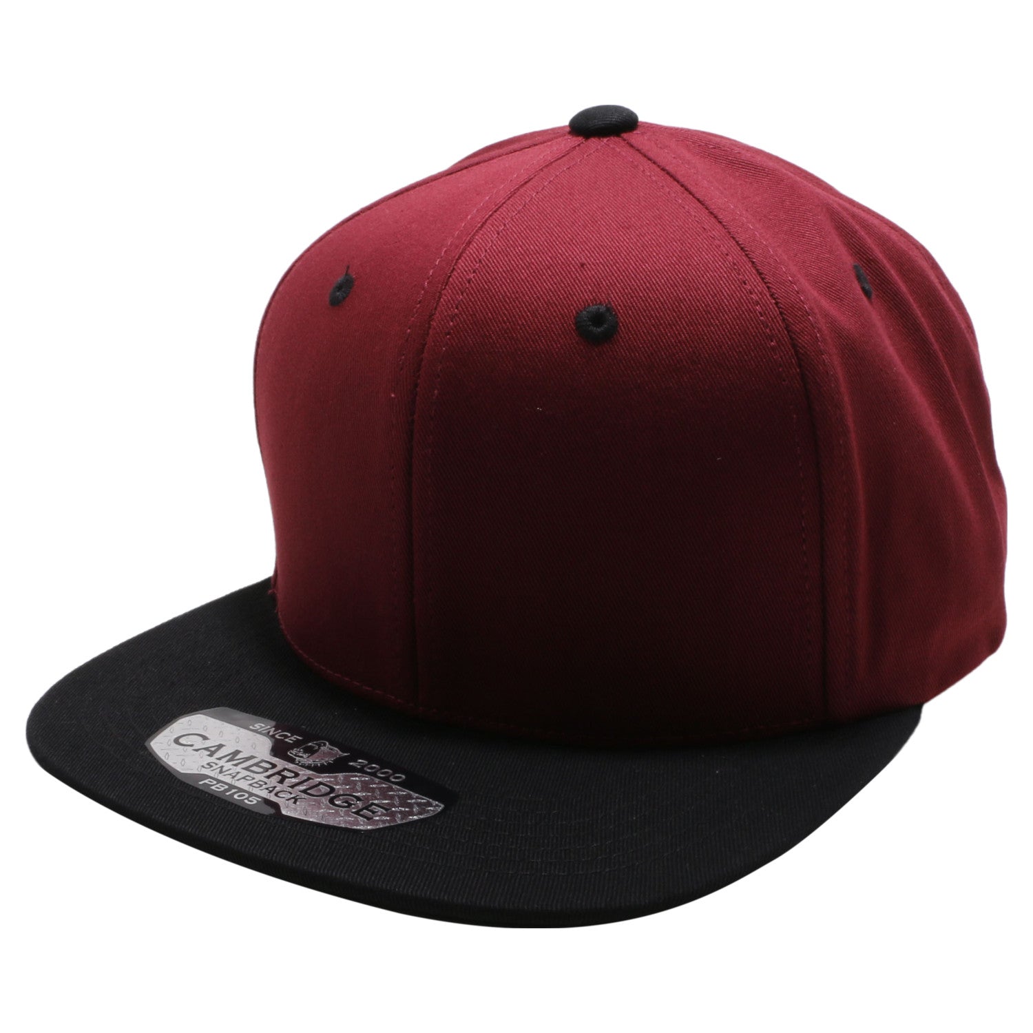 PB105T PitBull Cambridge Cotton Two-Tone Snapback [Burgundy
