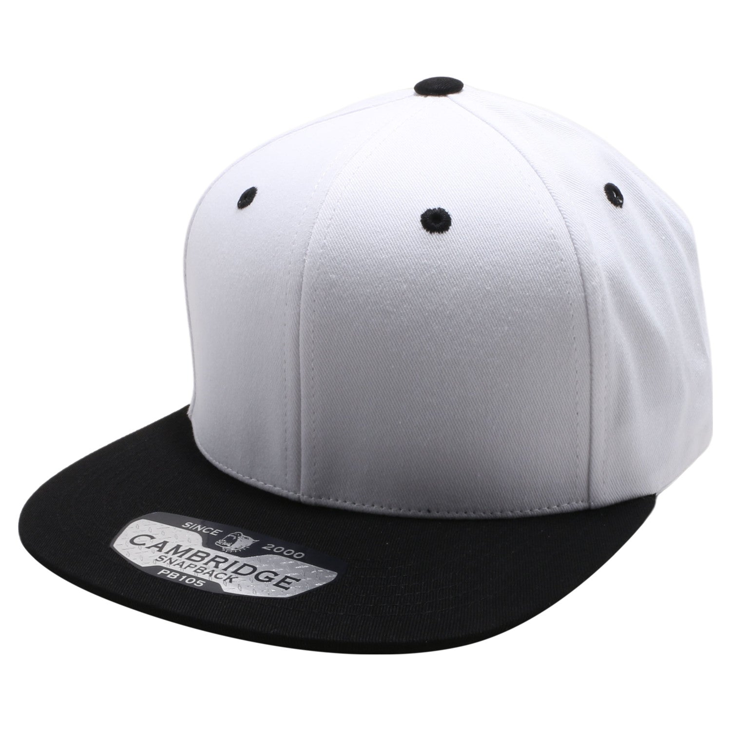 PB105T PitBull Cambridge Cotton Two-Tone Snapback [White