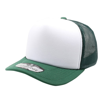 PB114 Pit Bull 5 Panel Foam Trucker Hat  [White/D.Green]