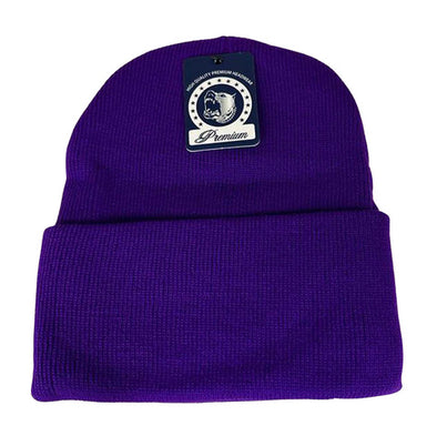 PB179 Pitbull Cambridge Cuffed Knit Beanie Hats [Purple]