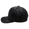 PB270TX Black Shiny Camo Perforated Texas Flag Embroidery Visor cap