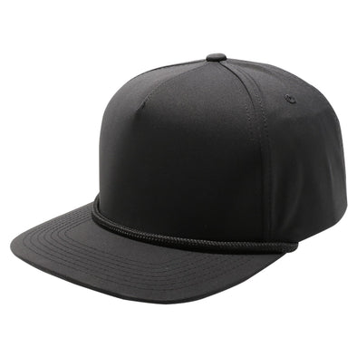 PB302 Pitbull Cambridge 5 Panel Hybrid Rope Snapback [Black]