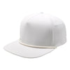 PB302 Pitbull Cambridge 5 Panel Hybrid Rope Snapback [White]
