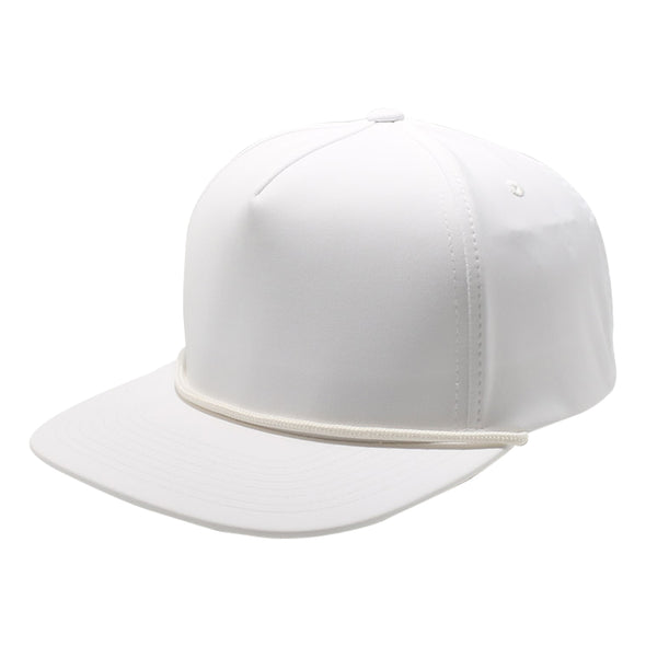PB302 Pitbull Cambridge 5 Panel Hybrid Rope Snapback [White]