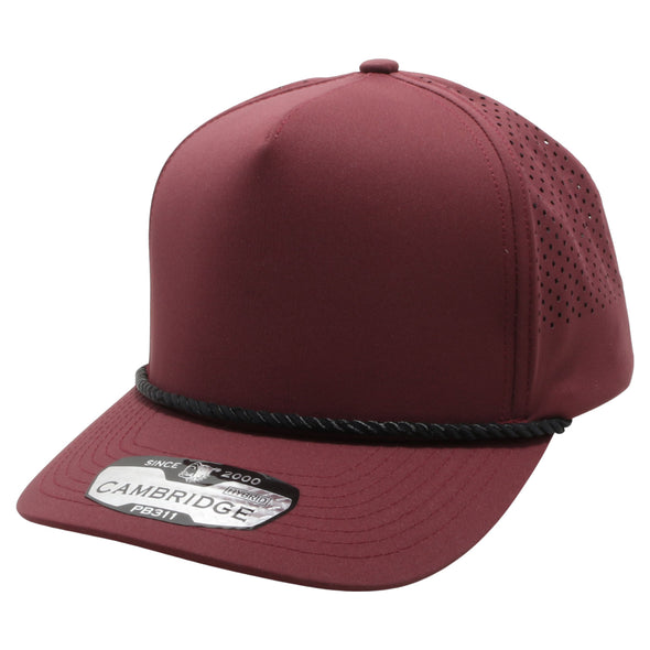 PB311 Five Panel High Frame Rope Perforated [Burgundy (Black)]