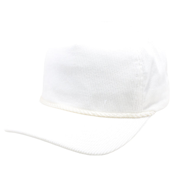 PB314 Five Panel Corduroy Unstructured Rope [White]