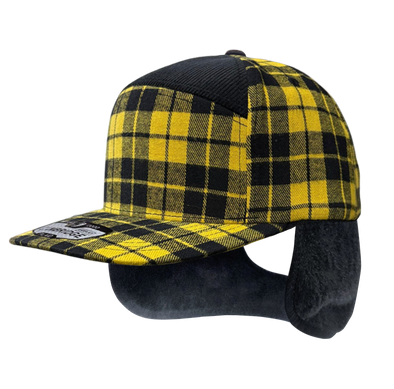Plaid Camper Ear Flap [Gold/Black]