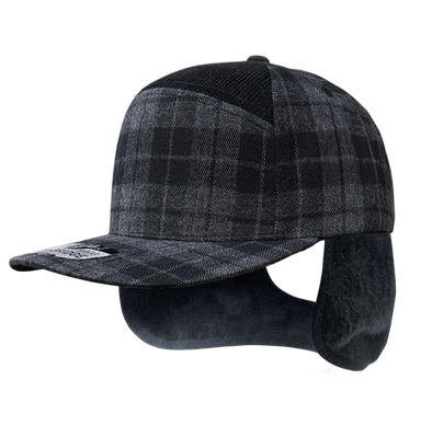 Plaid Camper Ear Flap [Gray/Black]