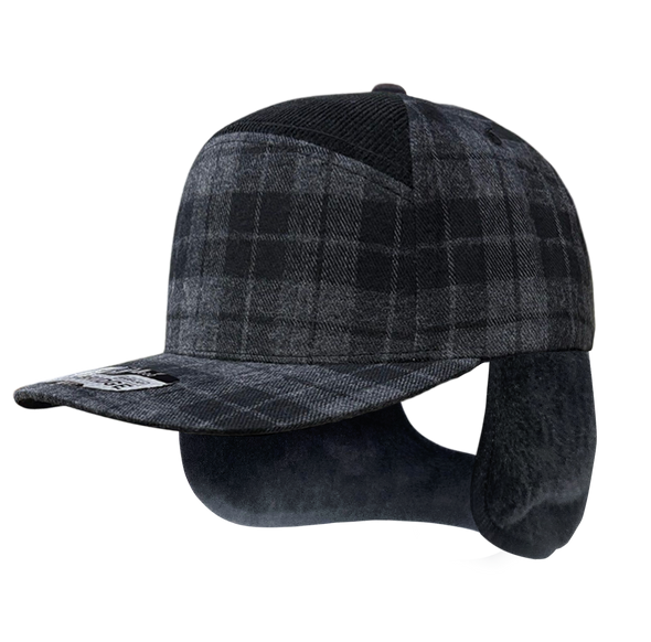 Plaid Camper Ear Flap [Gray/Black]