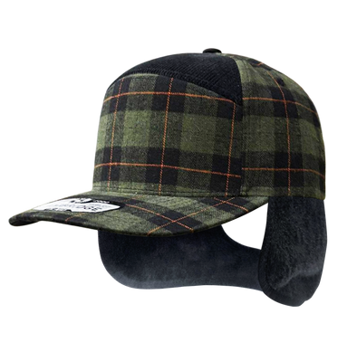Plaid Camper Ear Flap [Olive/Black]