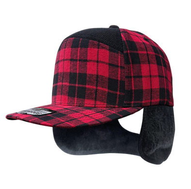 Plaid Camper Ear Flap [Red/Black]