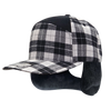 Plaid Camper Ear Flap [White/Black]