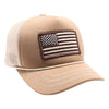 5013 Pitbull U.S. Flag Sponge Rope Trucker Hat [Khaki]