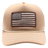 5013 Pitbull U.S. Flag Sponge Rope Trucker Hat [Khaki]
