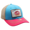 FD2 Pit Bull Amaze In Life Donut1 Patch Trucker Hat[Blue/Khaki/H.Pink]