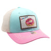 FD2 Pit Bull Amaze In Life Donut1 Patch Trucker Hat[Mint/Khaki/Pink]