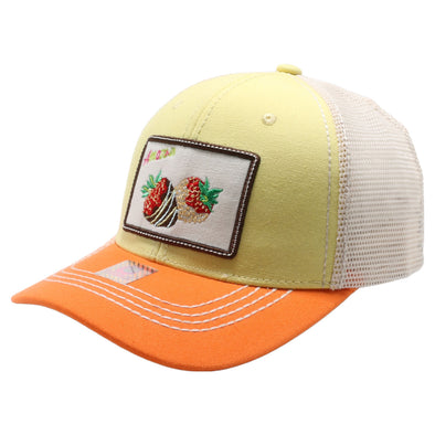 FD2 Pit Bull Amaze In Life Strawberry Patch Trucker Hat[Lemon/Orange/Cream]