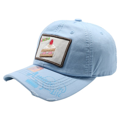 FD3 Pit Bull Amaze In Life Cake1 Patch Washed Cotton Hat[Sky]