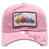 FD3 Pit Bull Amaze In Life Macaron Patch Washed Cotton Hat[L.Pink]