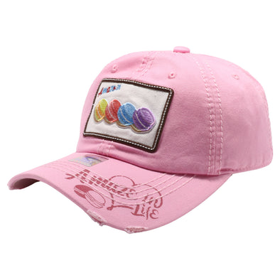 FD3 Pit Bull Amaze In Life Macaron Patch Washed Cotton Hat[L.Pink]