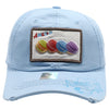 FD3 Pit Bull Amaze In Life Macaron Patch Washed Cotton Hat[Sky]