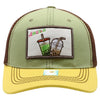 FD2 Pit Bull Amaze In Life Boba1 Patch Trucker Hat[Lime/Brown/Yellow]