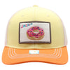 FD2 Pit Bull Amaze In Life Donut1 Patch Trucker Hat[Lemon/Cream/Orange]