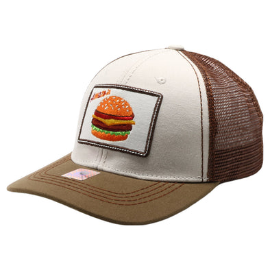 FD2 Pit Bull Amaze In Life Hamburger Patch Trucker Hat[Stone/Brown/Olive]