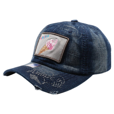 FD3 Pit Bull Amaze In Life Ice Cream3 Patch Washed Cotton Hat[D.Denim]