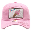 FD3 Pit Bull Amaze In Life Ice Cream3 Patch Washed Cotton Hat[L.Pink]