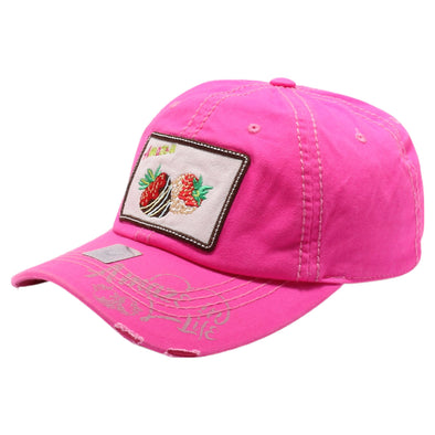 FD3 Pit Bull Amaze In Life Strawberry Patch Washed Cotton Hat[N.Pink]