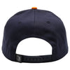 PB105 Flat Bill Tri Color Snapback [White/Navy/Orange]