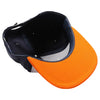 PB105 Flat Bill Tri Color Snapback [White/Navy/Orange]