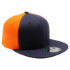 PB105 Flat Bill Tri Color Snapback [Navy/Orange]