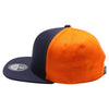 PB105 Flat Bill Tri Color Snapback [Navy/Orange]