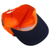 PB105 Flat Bill Tri Color Snapback [Navy/Orange]