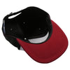 PB105 Flat Bill Tri Color Snapback [White/Black/Burgundy]