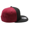 PB105 Flat Bill Tri Color Snapback [Black/Burgundy]