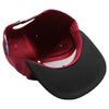 PB105 Flat Bill Tri Color Snapback [Black/Burgundy]