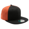 PB105 Flat Bill Tri Color Snapback [Black/B.Orange]